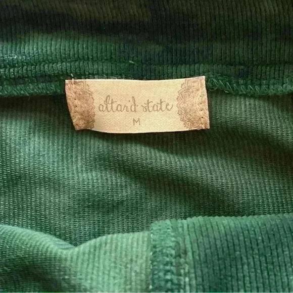 NWT Altar’d State Stretch Corduroy Green Skirt Size M - Picture 5 of 5